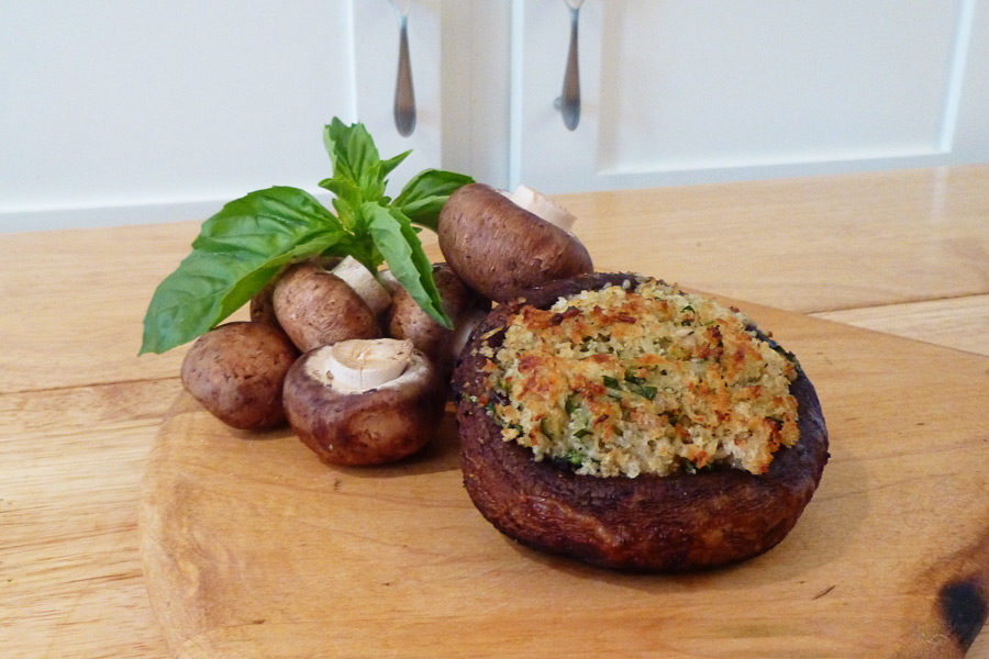Grilled, Stuffed Portobello Mushrooms