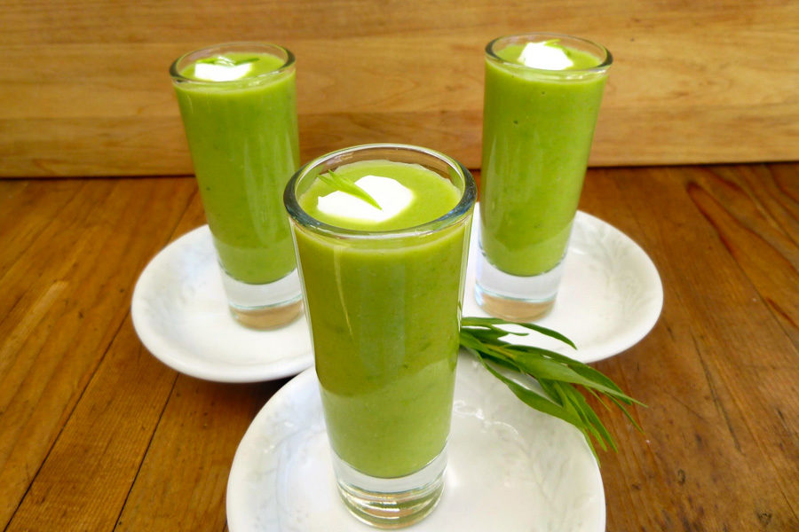 Chilled Pea Soup Shooters